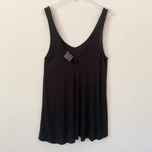 Nasty Gal Casual Black Swing Tunic Top Low Back M